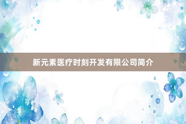新元素医疗时刻开发有限公司简介